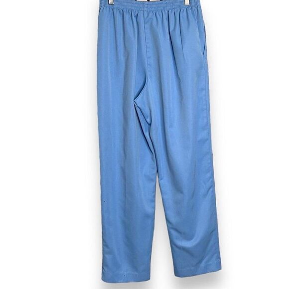 Alfred Dunner Pull On Pants Women's 10 Petite Light Blue Pockets Retro Business - Picture 7 of 13